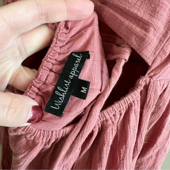 ✨ Wishlist Apparel Dusty Pink Open Back Dress Medium - Picture 5 of 9